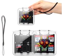 Étui pour Cartes de Jeu pour Switch/Switch OLED,Étui Rangement Portable en Plastique Dur Transparent avec 12 Emplacements de Jeu et 2 Emplacements de Carte SD,Jaune Point