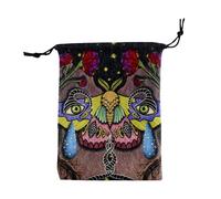 Étui pour cartes de tarot, étui pour cartes de tarot, étui réutilisable avec cordon de serrage 13 x 18 cm pour cartes Oracle, sac de rangement pour dés et cartes épaissies pour bonbonnières, sac de