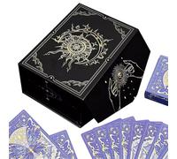 Étui pour cartes de tarot | Organisateur ergonomique et léger - Boîte à cartes de tarot pour l'intérieur, bijoux, souvenirs, méditation, divination, jeu d'oracle, fête de famille, voyage