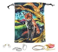 Étui pour cartes de tarot, porte-cartes de tarot | Étui portable pour accessoires de tarot avec cordon de serrage 13x18 cm/5,11x7,08 pouces pour les jeux Oracle, runes, Sxf07#, riferimento alla