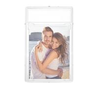 Étui pour cartes gradué - 13 x 8,3 cm - Pour cartes d'évaluation - Brique - Pochette transparente - Pour collections, et adultes
