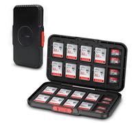 Étui pour cartes mémoire, 60 emplacements pour 20 cartes SD/SDHC/SDXC et 40 cartes Micro SD/SDHC/SDXC/TF, organiseur portable fin avec intérieur en mousse EVA