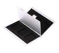 Étui pour Cartes Mémoire avec Protection EVA pour 6 Cartes SD | Matériau en aluminium, taille compacte, léger pour le rangement, accessoire de photographie