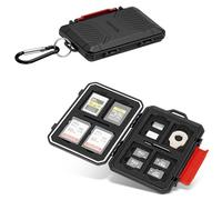 Étui pour cartes mémoire pour 18 cartes SD et CF, noir