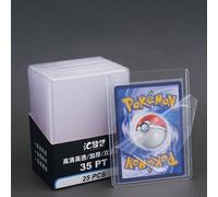 Étui pour cartes Pokémon/Pokémon, étui de protection en plastique transparent extra épais, horizontal et vertical, en PVC, pour cartes de bus. Étui à cartes léger et portable, accessoire cadeau d'anni