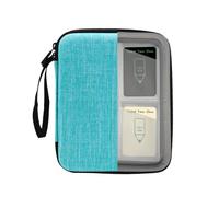 Étui pour cartes Yoto 120 poches, capacité portable avec 2 fermetures éclair et sangle de transport, porte-cartes avec pochettes pour voyage (bleu)