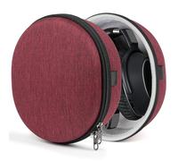 Étui pour Casque Audio Geekria à Coque Rigide Compatible avec Sennheiser Momentum 3 Wireless, HD 350BT/450BT, PXC 550II - Sac de Voyage de Remplacement avec Rangement câble (Rouge)
