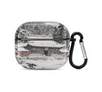 Étui pour casque Bluetooth Ancient Temple in The Mountains - Coque imprimée antichoc en polycarbonate - Couverture complète compatible avec le chargement sans fil et les Airpods (3e génération) avec