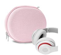 Étui pour Casque Geekria Nova Compatible avec Beats Studio Pro / Studio3 Wireless / Studio2, Sac de Transport Rigide de Rechange avec Rangement pour câble (Rose)