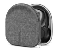Étui pour Casque Geekria Shield Compatible avec Anker Soundcore Life Q30/Q20, Q11i et Space Q45, Coque Rigide de Transport avec Rangement pour câbles (Gris Clair)
