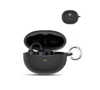 Étui pour casque sans fil Baseus Inspire XC1, coque de protection daunke en silicone souple, étui avec boucle ronde, résistant aux chocs et aux chutes, protection complète, noir
