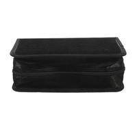 Étui pour CD Rectangulaire 128 Capacité Noir Rangement | Fermeture Sécurisée, Portable et Peu Encombrant, Coton Opp Non Tissé, pour Voiture et Dvd