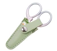 Étui pour Ciseaux À Broder - Cuir PU 12 X 3 Cm Vert, Manchon De Protection, Housse pour Petits Ciseaux, Conception Renforcée en Métal pour La Sécurité Et Le Stockage | avec Artisanat De, Utili