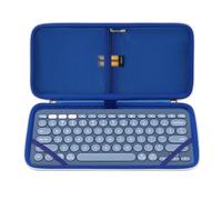 Étui pour Clavier Geekria, Housse de Transport Rigide pour Clavier Compact, Compatible avec Logitech K380 et Logitech Pebble Keys 2 K380s (Blueberry)