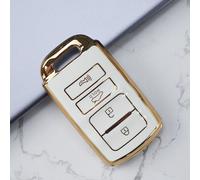 Étui pour clé de voiture en TPU à 4 boutons,couverture complète de Protection pour télécommande,support pour Kia New K7 Cadenza K9 K-04 Sorento K900,accessoires automobiles - Type WHITE Blanc