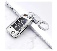 Étui pour Clé De Voiture, Housse pour Clé De Voiture, pour VW MK7 Golf 7 Tiguan MK2, pour Seat Ibiza Leon FR 2 Ateca Altea, Spour Koda Octavia A7(Silver A Keychain)