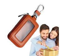 Étui pour clé de voiture, porte-clé intelligent, protection avec crochet en métal et anneau porte-clés zippé pour porte-clés à distance