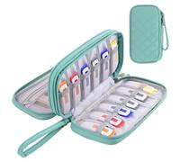 Étui pour clé USB, sac de rangement portable pour Samsung / Sandisk USB Memory Stick / clé USB / clé USB / Jump Drive / carte SD / câble, avec 18 emplacements (vert)