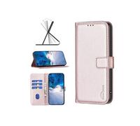 Etui pour Compatible avec HMD Pulse Plus Portefeuille à Rabat Magnétique en Cuir Synthétique Résistant aux Chocs avec Fentes pour Cartes Doré