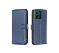 Etui pour Compatible avec HMD Pulse Portefeuille à Rabat Magnétique en Cuir Synthétique Résistant aux Chocs avec Fentes pour Cartes Bleu