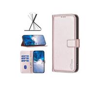 Etui pour Compatible avec HMD Pulse Portefeuille à Rabat Magnétique en Cuir Synthétique Résistant aux Chocs avec Fentes pour Cartes Doré