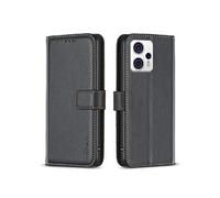 Etui pour Compatible avec MOTO G23 4G/G53 5G Portefeuille à Rabat Magnétique en Cuir Synthétique Résistant aux Chocs avec Fentes pour Cartes Noir