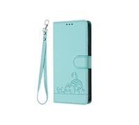 Etui Pour Cubot Note 40 RFID Chat Porte-fente Pour Carte, Portefeuille A Rabot Vert