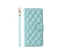 Etui Pour De FOXDOCK Téléphone VIVO V40 Pro 5G Sangle A Main Portefeuille Flip Folio Titulaire De Fentes Pour Cartes Magnétique Treillis Vert