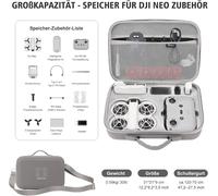 Étui Pour Dji Neo Mallette Étanche Pour Dji Neo Fly More Combo Avec Bandoulière,Étui En Cuir Synthétique Robuste Compatible Avec Contrôleur Dji Rc-N3 Et Accessoires De Drone,Résistant Aux