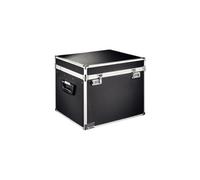 - Etui pour documents - bois recouvert de plastique - noir, chrome