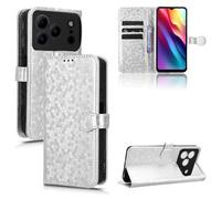 Etui pour Doogee Note 56/Note 56 Pro/Note 56 Plus 6.56"" Housse en Cuir PU Portefeuille Coque [Fermoir Magnétique] -Argent BDW