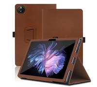 Étui pour DOOGEE T30 Max 12.4 Pouces, DOOGEE T30 Max Coque Tablette, Housse de Protection avec Support Pliable, Porte-Crayon et Dragonne, Protection Totale. (Marron)