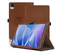 Étui pour DOOGEE T30 Pro, 11 inch, DOOGEE T30 Pro Coque Tablette, Housse de Protection avec Support Pliable, Porte-Crayon et Dragonne, Protection Totale. (Marron)