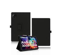 Étui pour DOOGEE Tab A9 Pro+ 11 Pouces, yystao PU Cuir Housse de Protection Compatible avec DOOGEE Tab A9 Pro+ - Dragonne Design Full Wrap Texture Peau Noir