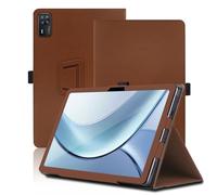 Étui pour DOOGEE Tab E3+ 12 Pouces, DOOGEE Tab E3+ Coque Tablette, Housse de Protection avec Support Pliable, Porte-Crayon et Dragonne, Protection Totale. (Marron)