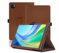 Étui pour DOOGEE Tab E3 Max 14 Pouces, DOOGEE Tab E3 Max Coque Tablette, Housse de Protection avec Support Pliable, Porte-Crayon et Dragonne, Protection Totale. (Marron)