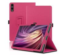 Étui pour DOOGEE Tab E3 Pro 13 Pouces, DOOGEE Tab E3 Pro Coque Tablette, Housse de Protection avec Support Pliable, Porte-Crayon et Dragonne, Protection Totale. (Rouge)