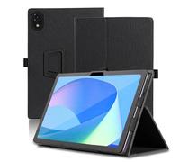 Étui pour DOOGEE U10, 10 inch, DOOGEE U10 Coque Tablette, Housse de Protection avec Support Pliable, Porte-Crayon et Dragonne, Protection Totale. (Noir)