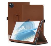 Étui pour DOOGEE U11 11 Pouces, DOOGEE U11 Coque Tablette, Housse de Protection avec Support Pliable, Porte-Crayon et Dragonne, Protection Totale. (Marron)
