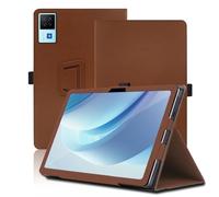 Étui pour DOOGEE U13 13 Pouces, DOOGEE U13 Coque Tablette, Housse de Protection avec Support Pliable, Porte-Crayon et Dragonne, Protection Totale. (Marron)
