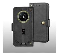 Étui pour Doogee V Max 2/V Max 2 Pro, boucle en métal, étui arrière en cuir PU rétro, Conque Fundas Rouge