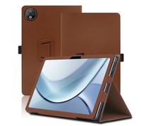Étui pour DOOGEE V Pad 12 Pouces, DOOGEE V Pad Coque Tablette, Housse de Protection avec Support Pliable, Porte-Crayon et Dragonne, Protection Totale. (Marron)