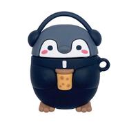 étui pour écouteurs (AirPods 1/2 - Noir) compatible avec les AirPods 1/2, motif pingouin super mignon
