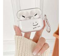 Étui pour écouteurs au visage souriant chanceux compatible avec les écouteurs sans fil Apple Pro 2/3, housse de protection transparente et souple AirPods1/2,AirPods Pro,AirPods 3,AirPods Pro (2nd gene