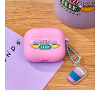 Étui pour écouteurs avec motif de tasse de café Central Perk rose, cadeau Apple AirPods 1/2,Apple AirPods Pro,Apple AirPods 3,Apple AirPods Pro 2TPU