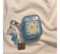 Étui pour écouteurs avec peinture à l'huile bleu poudré représentant un poisson rouge de Vénus, compatible avec Apple 1/2/3/4/Pro/Pro2(Nd)/Pro(3rd) Apple AirPods 1/2,Apple AirPods Pro,Apple AirPods 3,