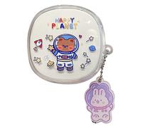 Étui pour écouteurs avec porte-clés, design vintage, compatible avec le boîtier de charge Baseus WM01. TPU haute qualité résistant aux chocs,