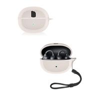 Étui pour écouteurs Baseus BC1, coque de protection yystao en silicone souple compatible avec Baseus BC1, avec cordon tour de cou, anti-poussière, anti-chocs et durable, blanc