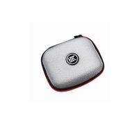 étui pour écouteurs Bluetooth (logo KZ blanc) carré, portable et compressible, rangement pour écouteurs