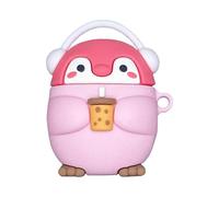 étui pour écouteurs compatible avec AirPods 1/2. écouteurs super mignons, pingouin bébé avec thé au